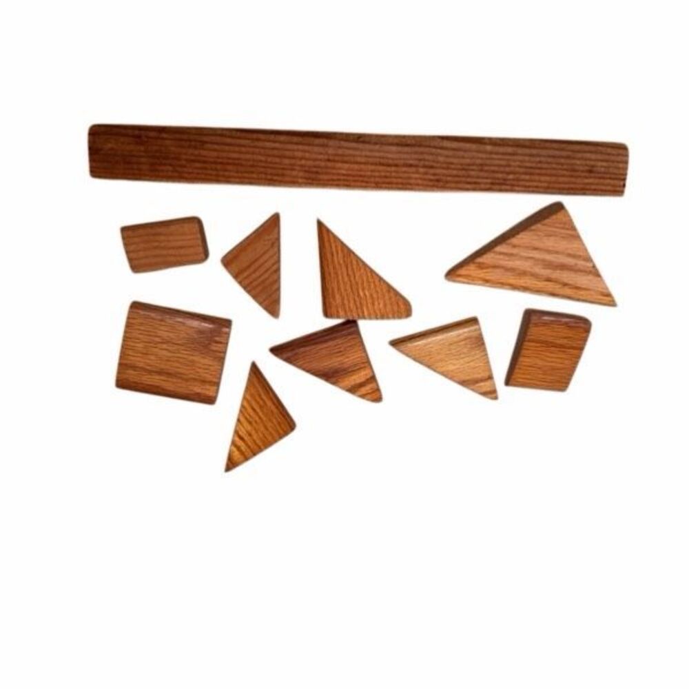 Vintage Roy Toy Log Cabin All-Natural Wood Building Set Replacement Parts Lot